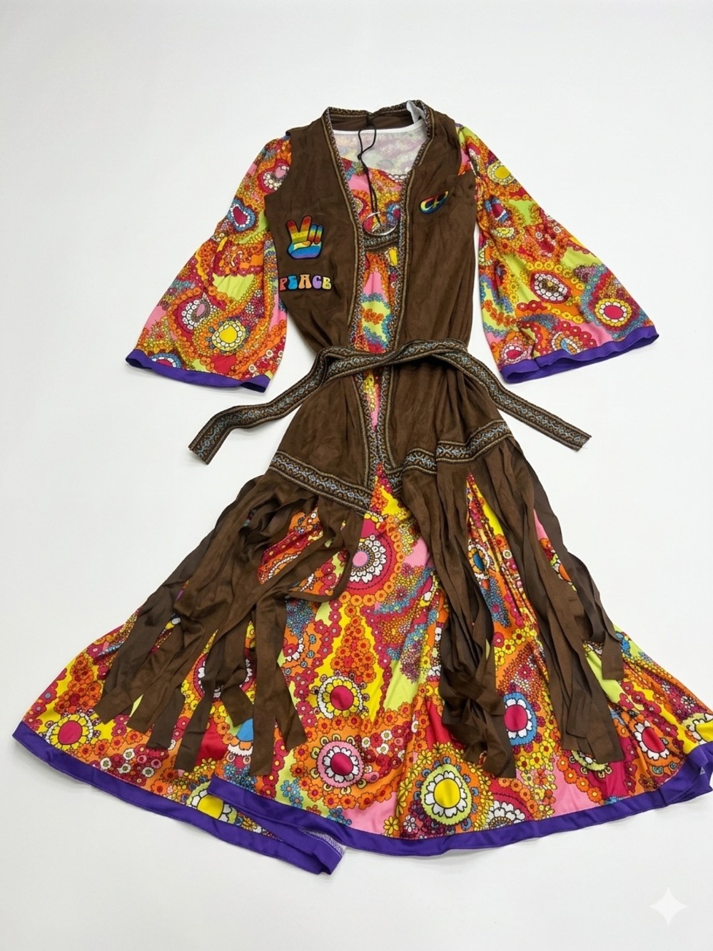Forum Novelties Hippie Costume Dress Fringed Vest - One Size Like New